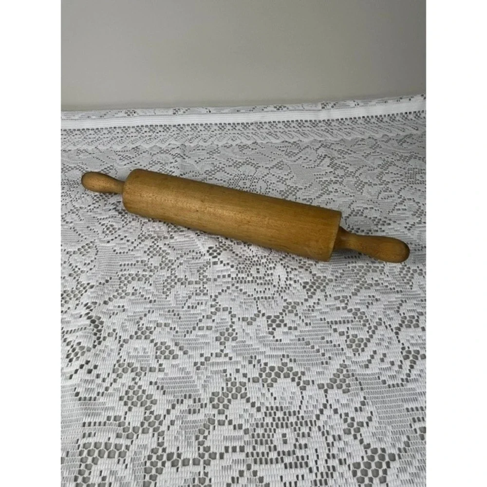 Vintage Wooden Rolling Pin 16.5‎ Inch Farmhouse Hardwood Dough Roller Natural